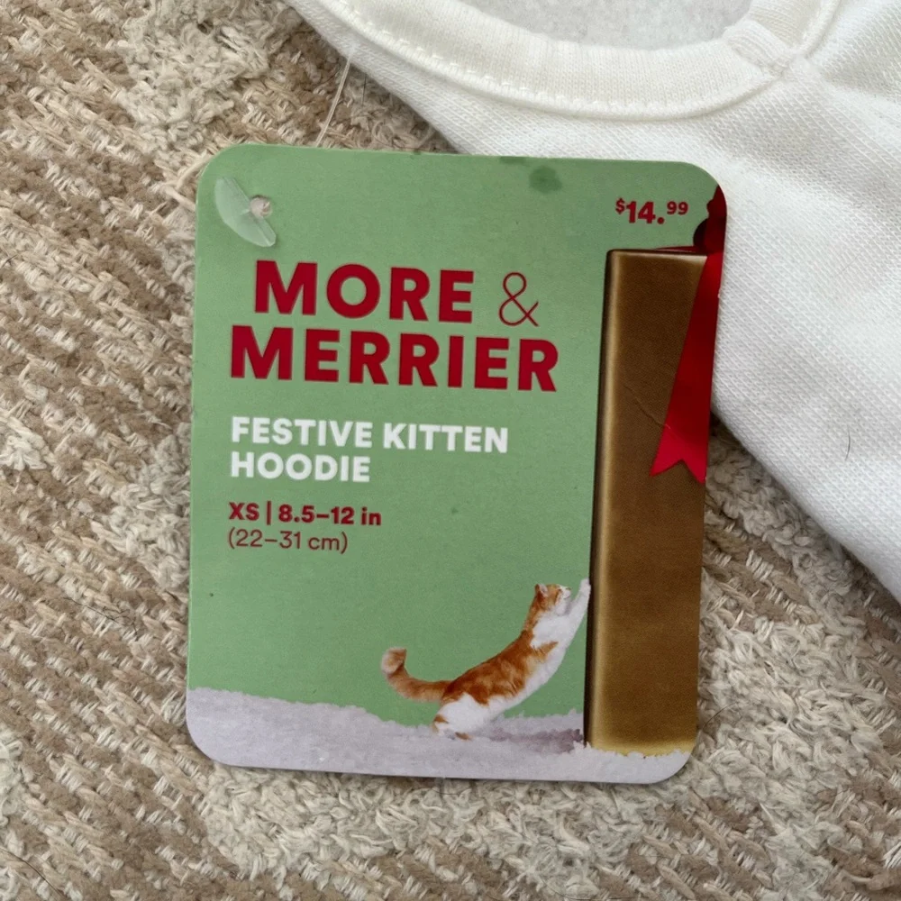 More & Merrier cat sweatshirt “someone knocked down the Christmas tree” ‘XS